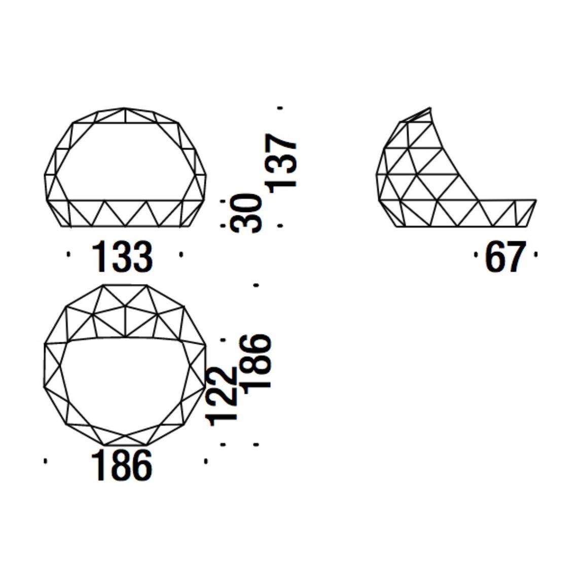 Tropicalia Daybed 186x186x137cm