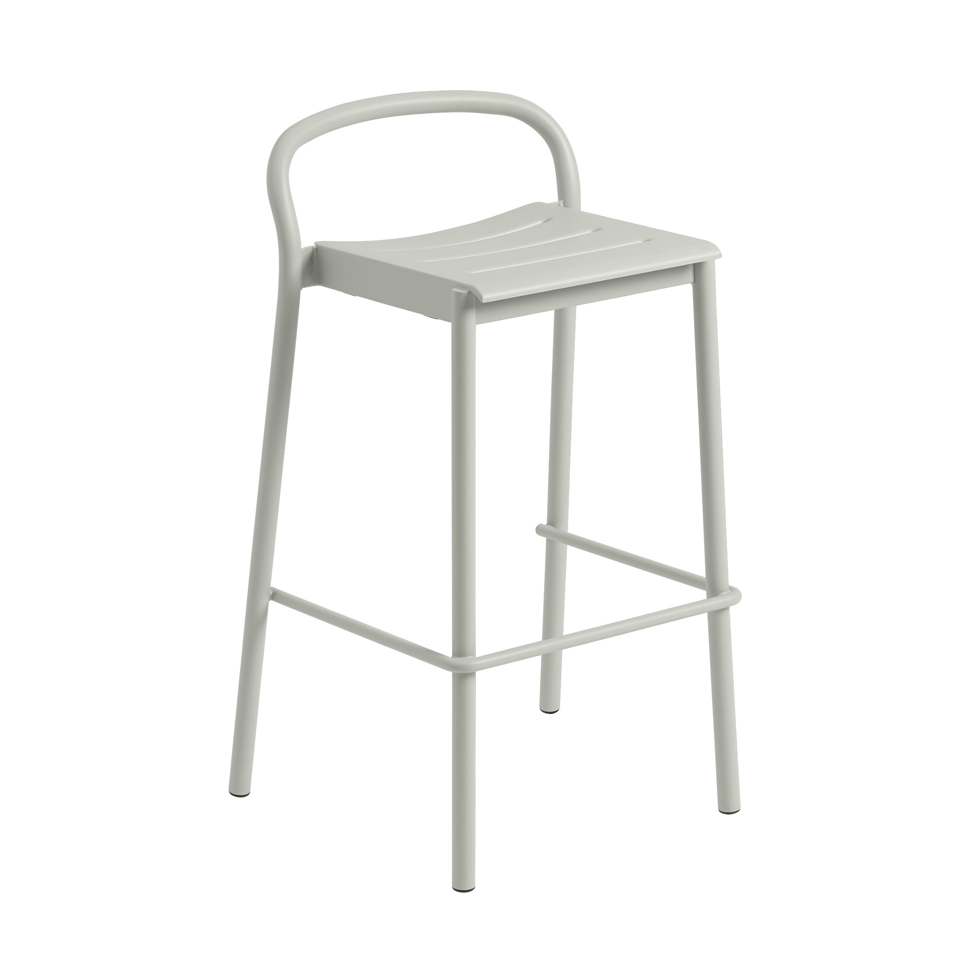 Linear Steel Outdoor Bar Stool H 75cm