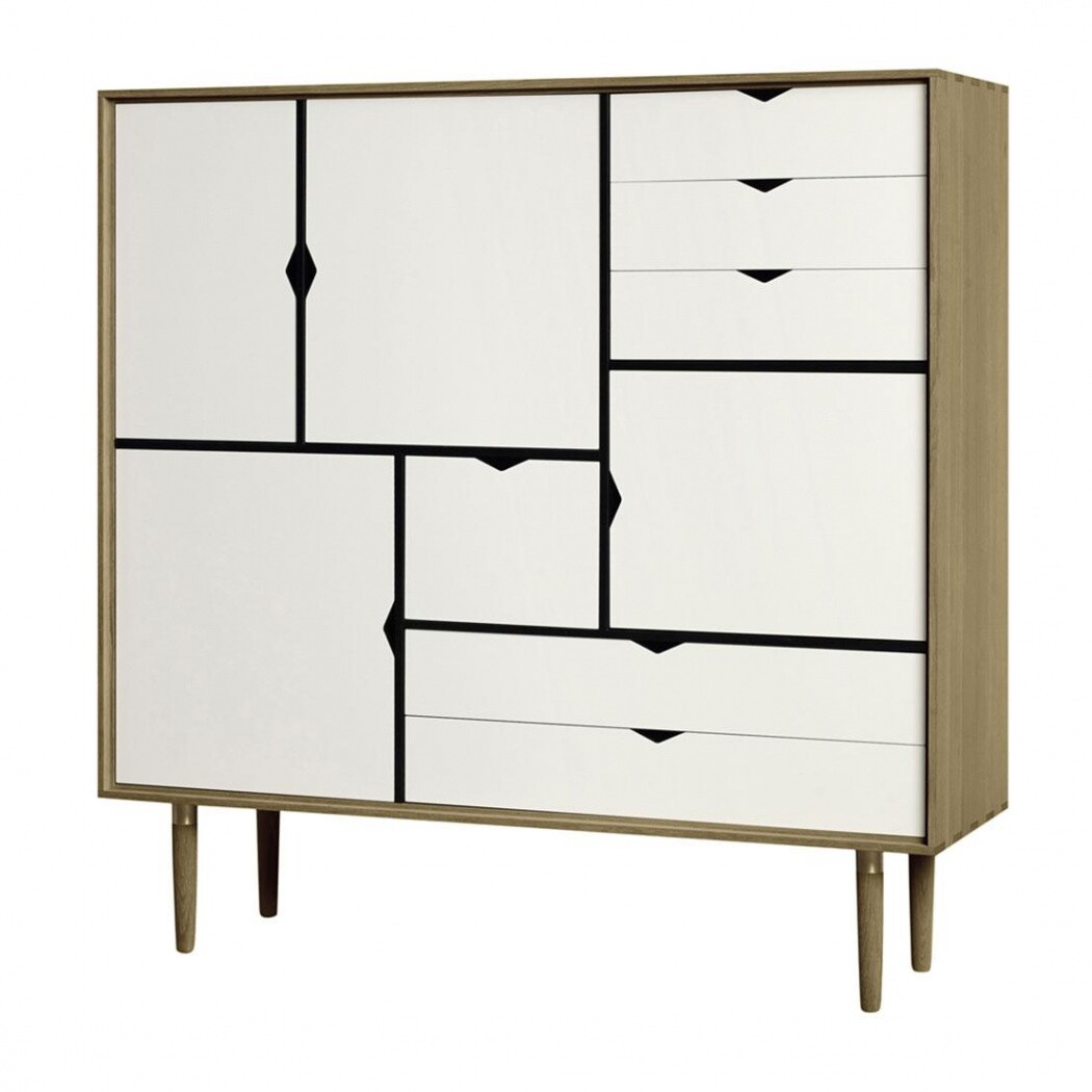 S3 Highboard White Fronts