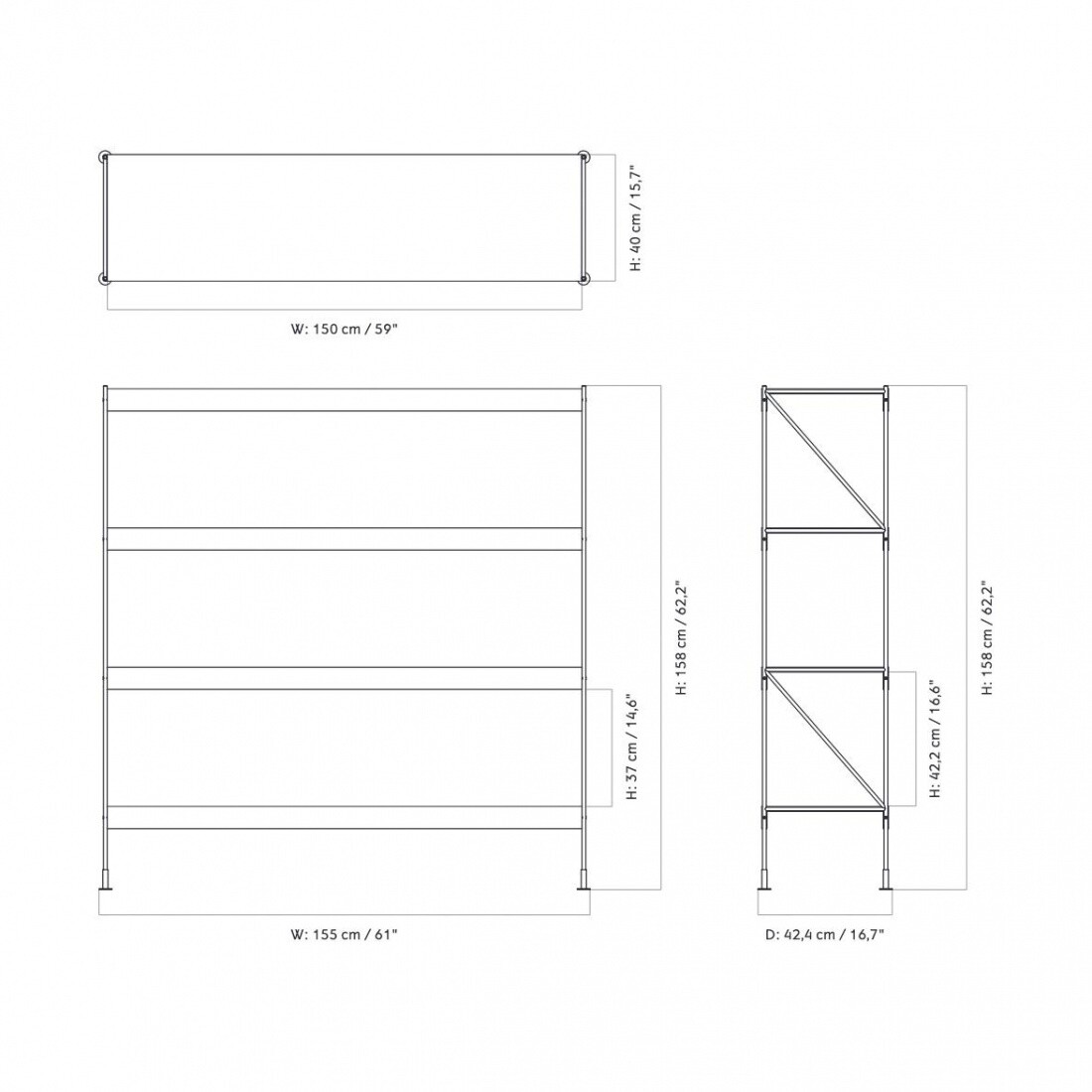 Zet Storing System H 158cm