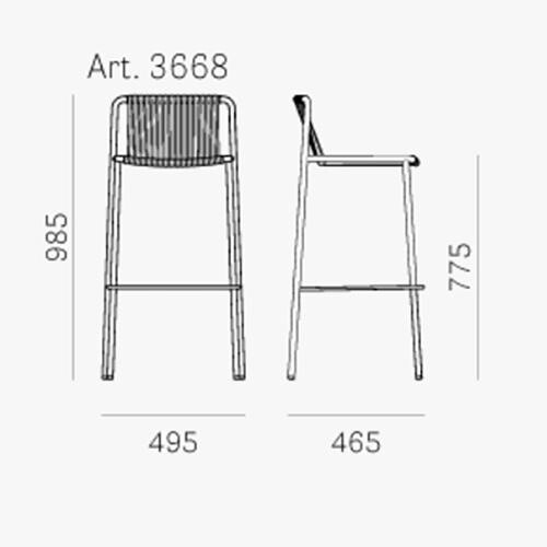 Tribeca 3668 Garden Bar Stool H 95.5cm