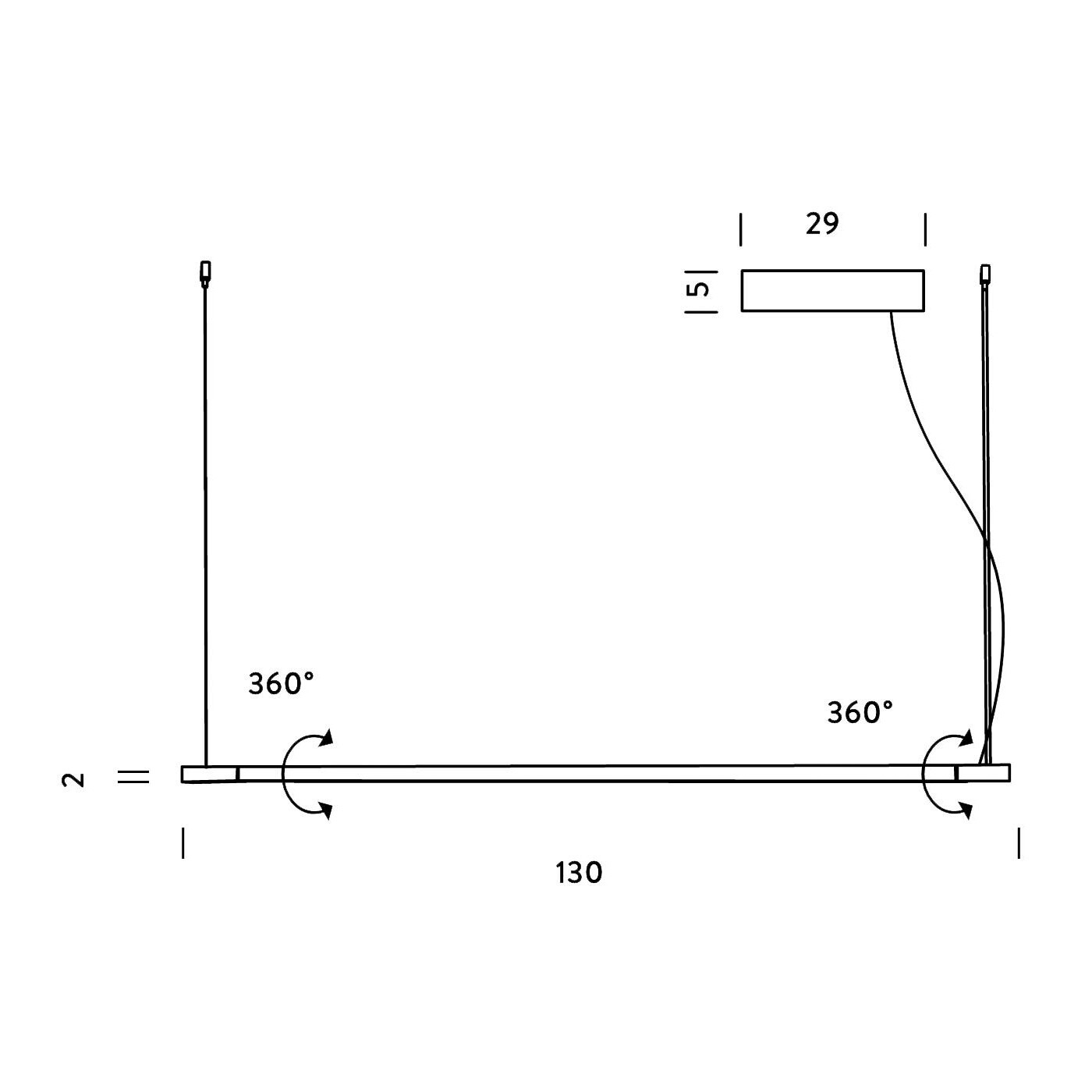 Linescapes Horizontal LED Suspension Lamp