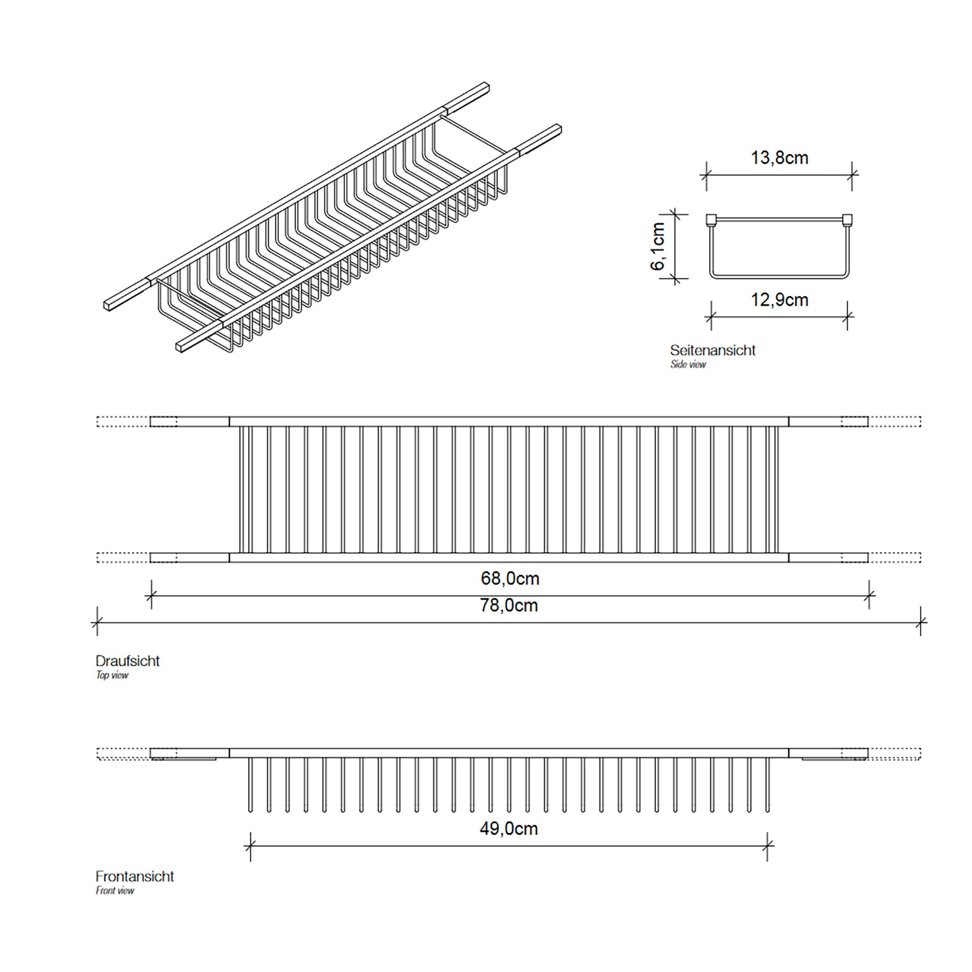 WA WAN1 Bathtub shelf