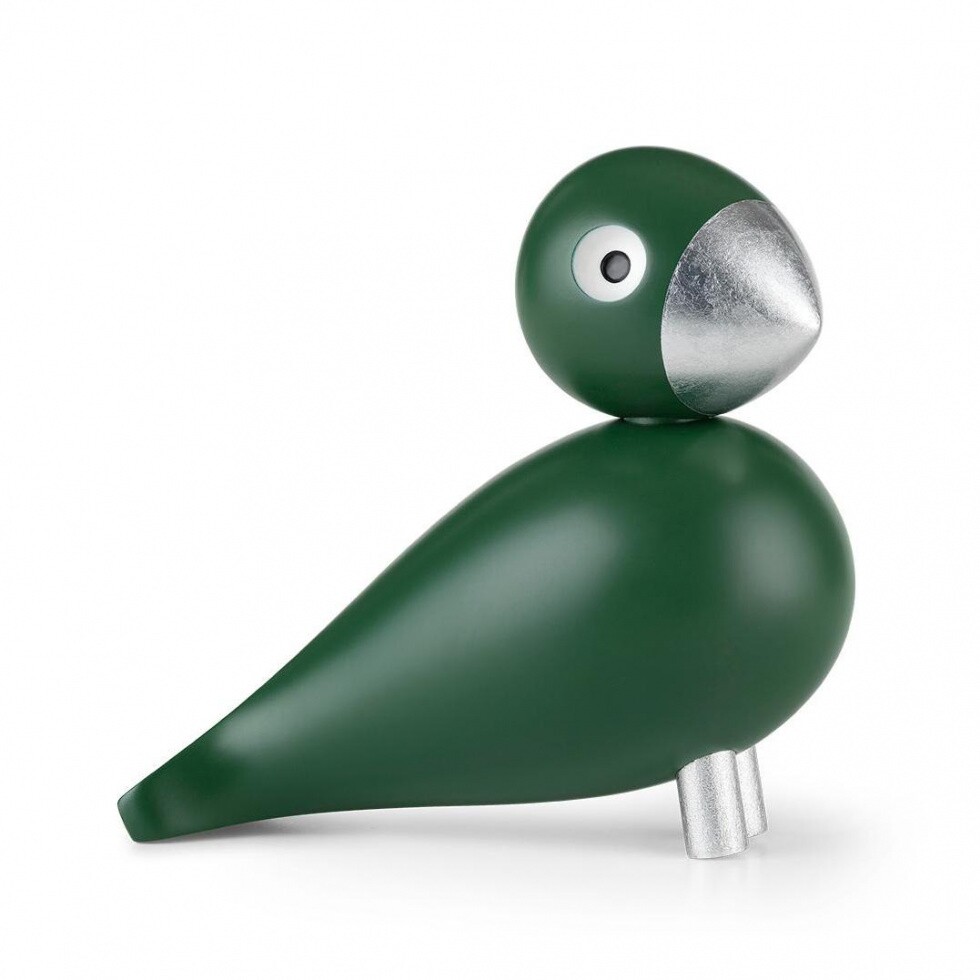 Wooden Figurine Songbird lacquered