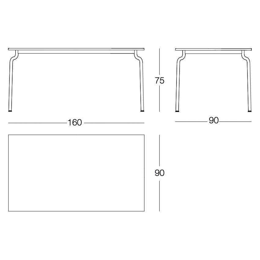 South Dining Garden Table 160x90cm
