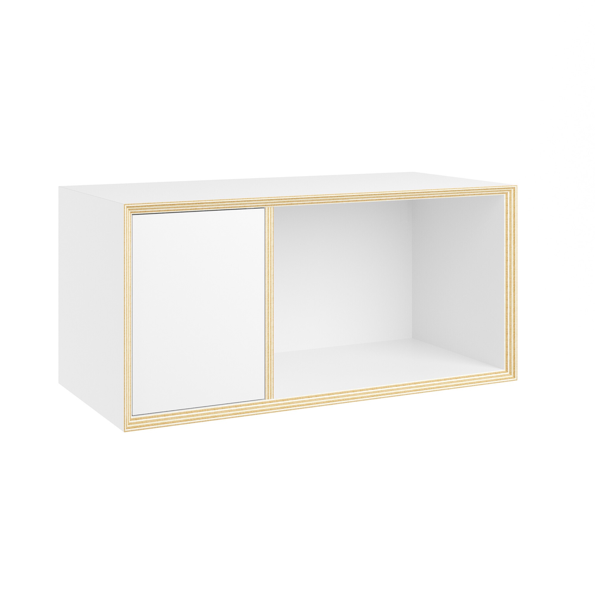 Vertiko Sixteen Shelf Unit with Door Left