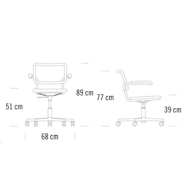 S 64 NDR Pure Materials Swivel Chair