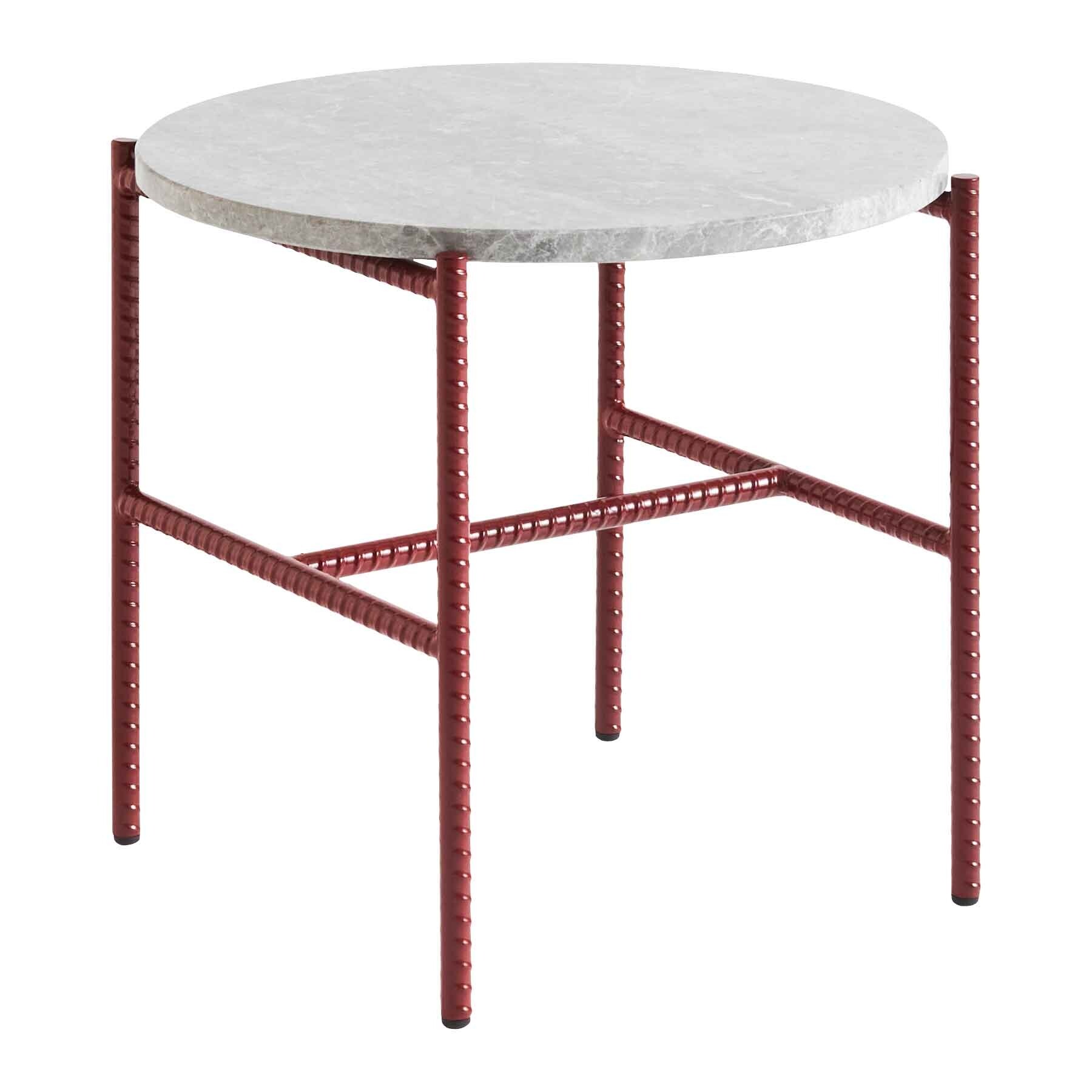 Rebar Side Table Marble Ø45cm