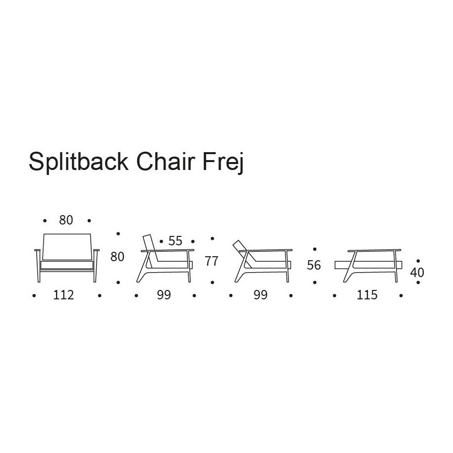 Splitback Frej Easy Chair Oak