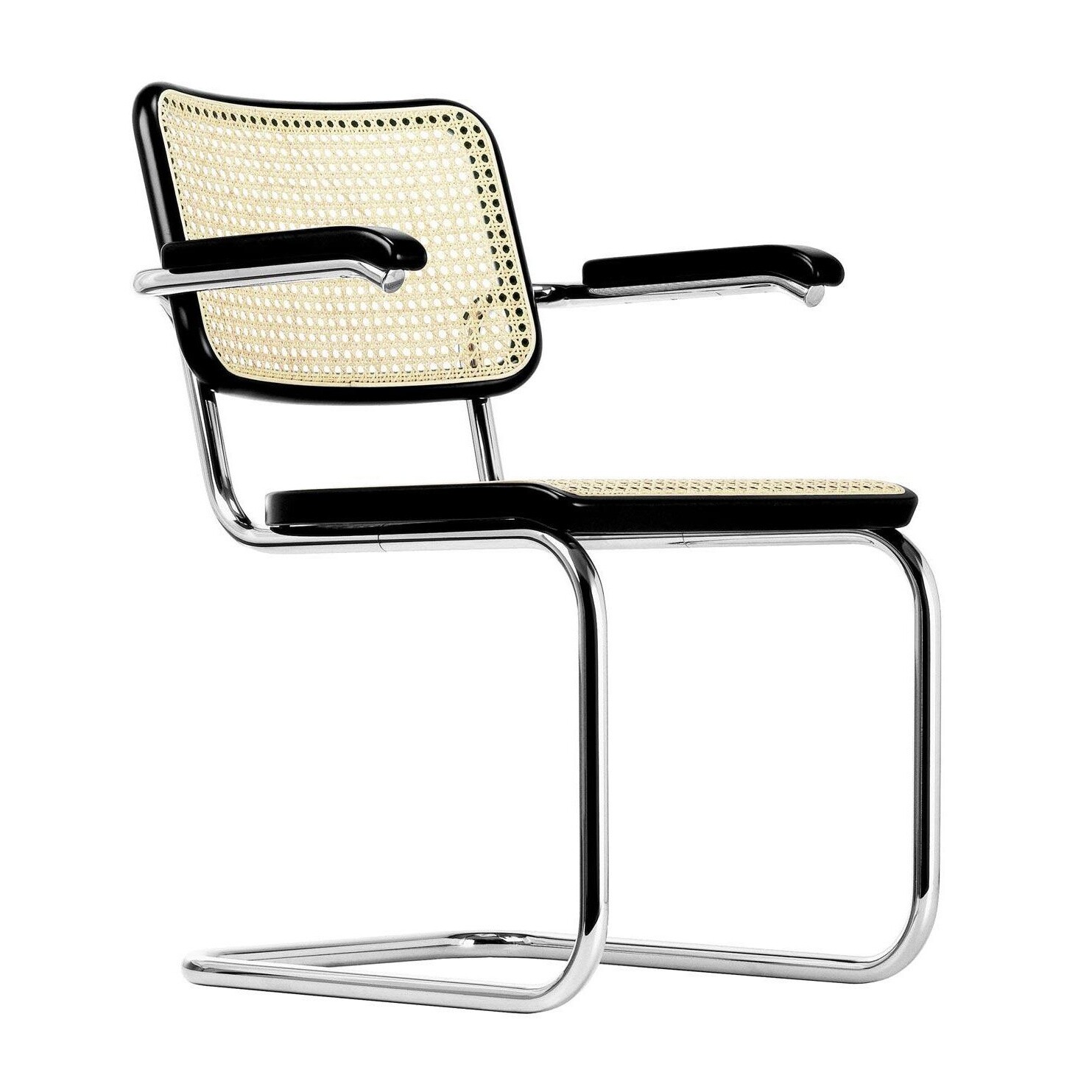S 64 V Cantilever Armchair with Wickerwork