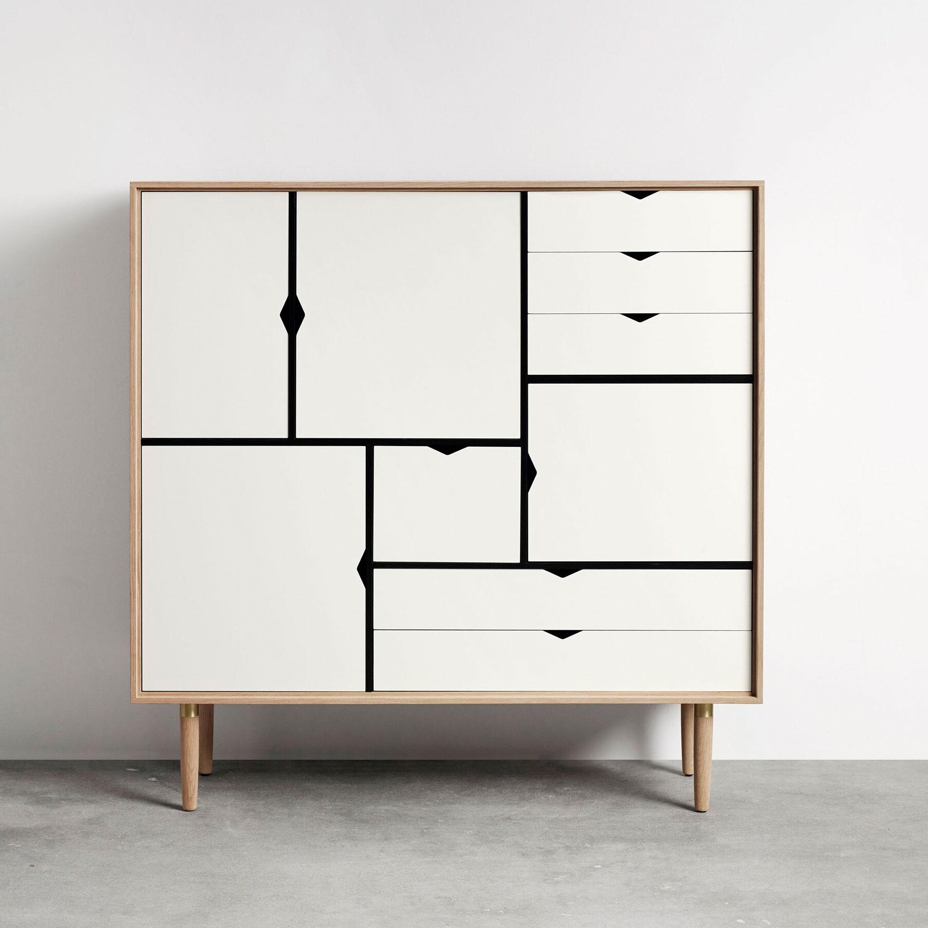 S3 Highboard White Fronts