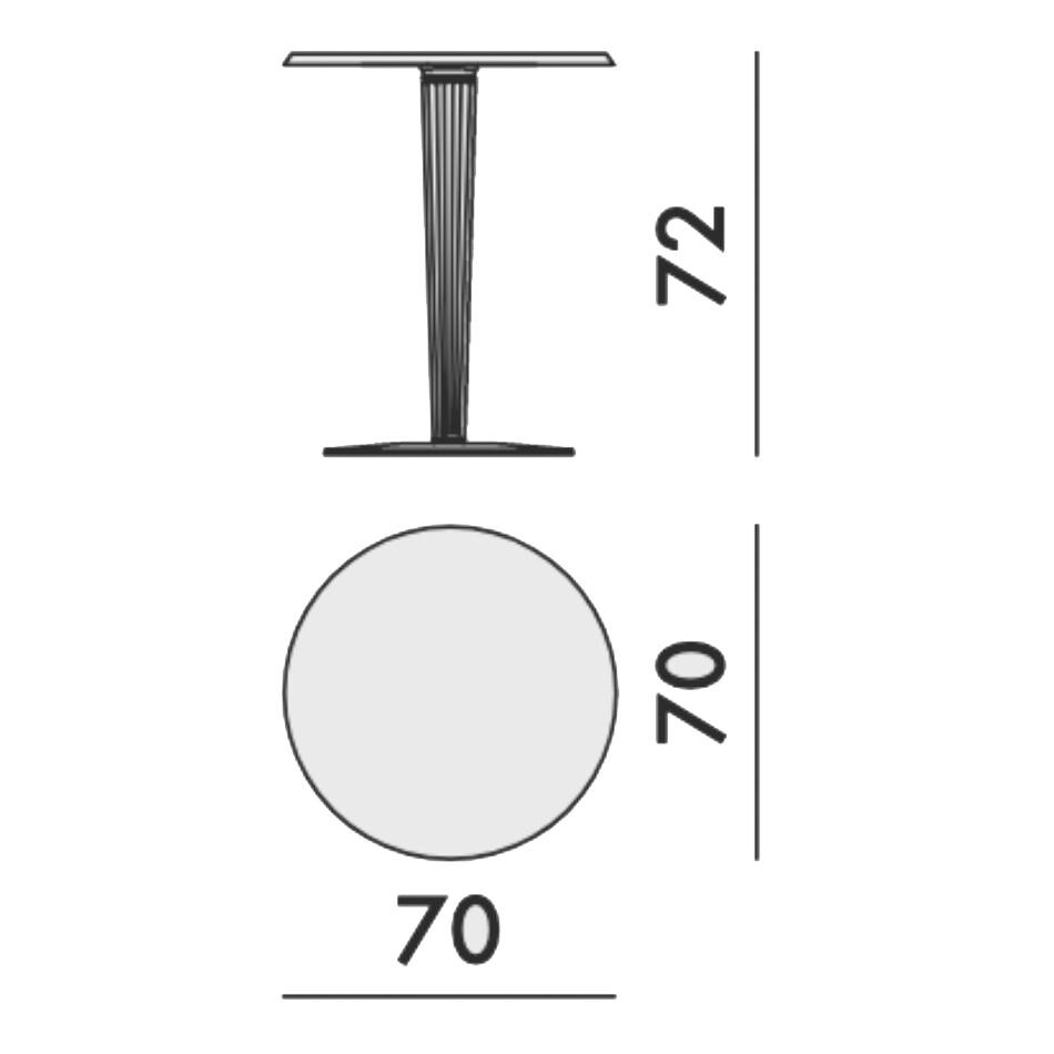 Top Top For Dr. Yes Garden Table Ø70cm Frame Square