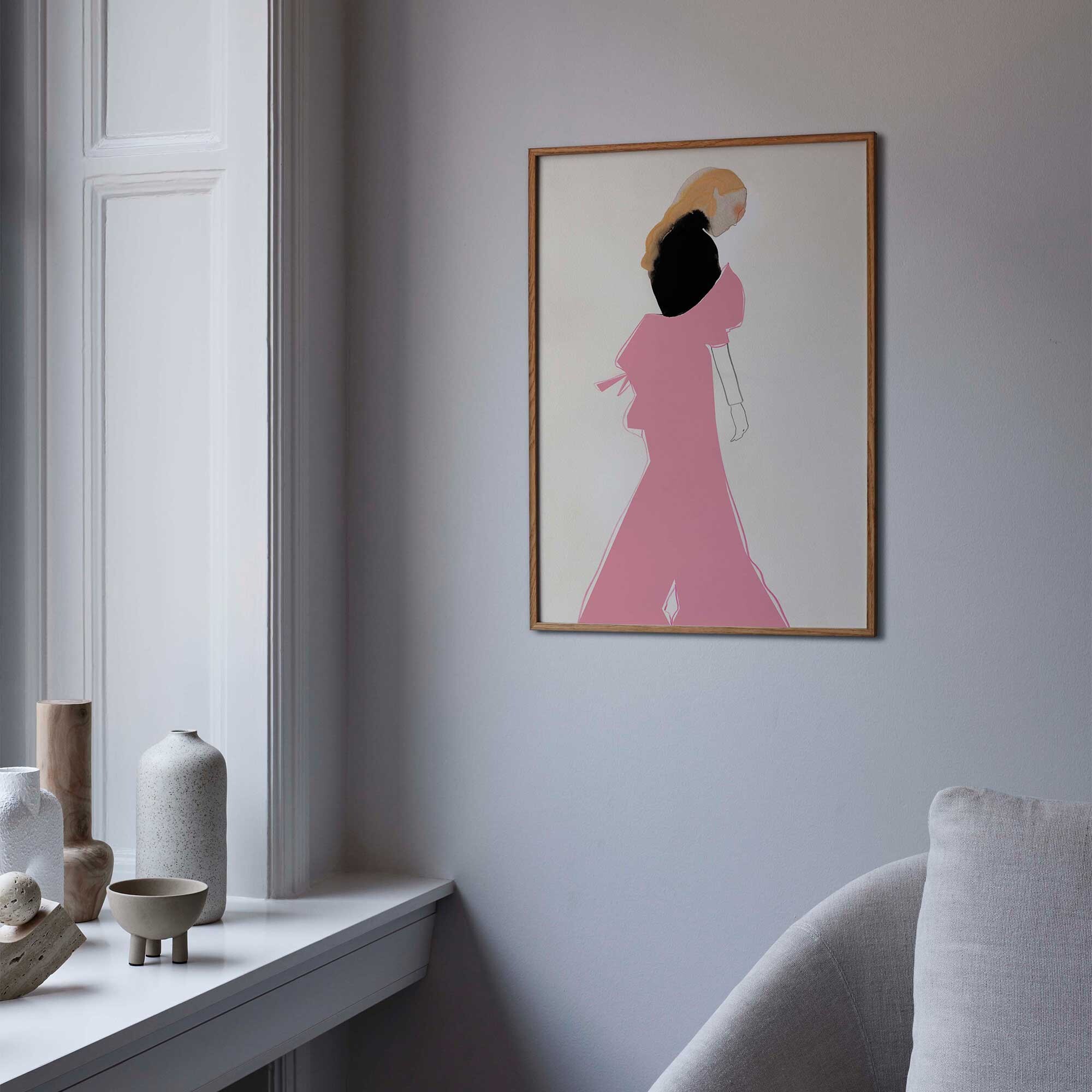 Pink Dress Art Print