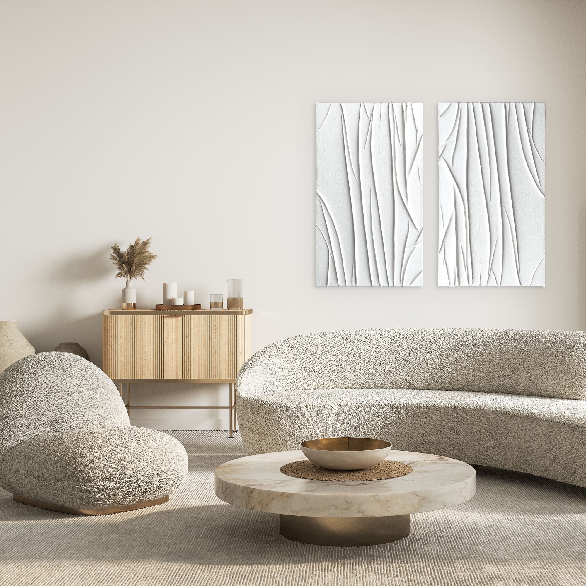 SAHAVA Nomad 6 3D Wall Decoration 105x130cm Set of 2