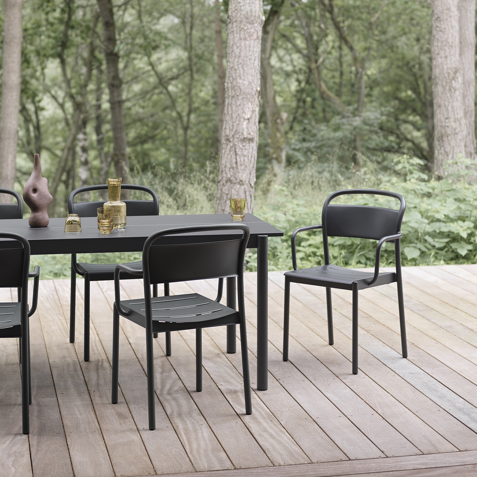 Linear Steel Outdoor Table 220x90cm