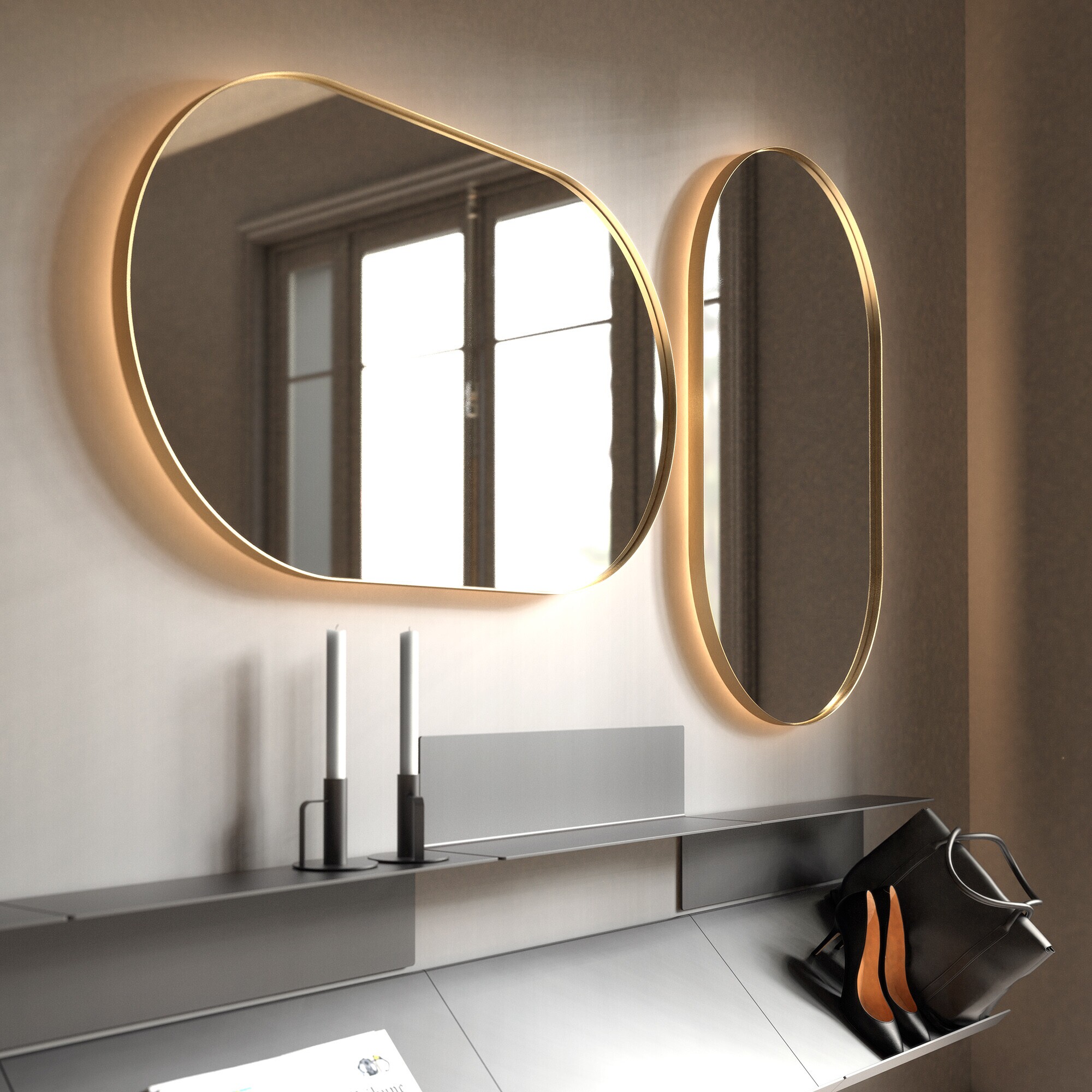 Unu 4145 Wall Mirror with Frame 60x100cm