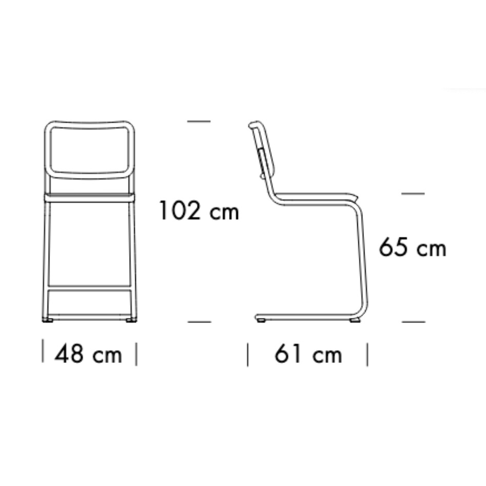 S 32 VHT Bar Stool with Wickerwork 65cm