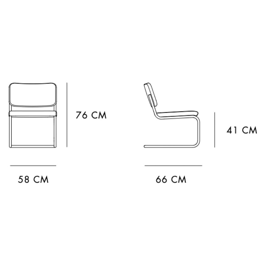 S 32 PVL Cantilever Lounge Chair Leather