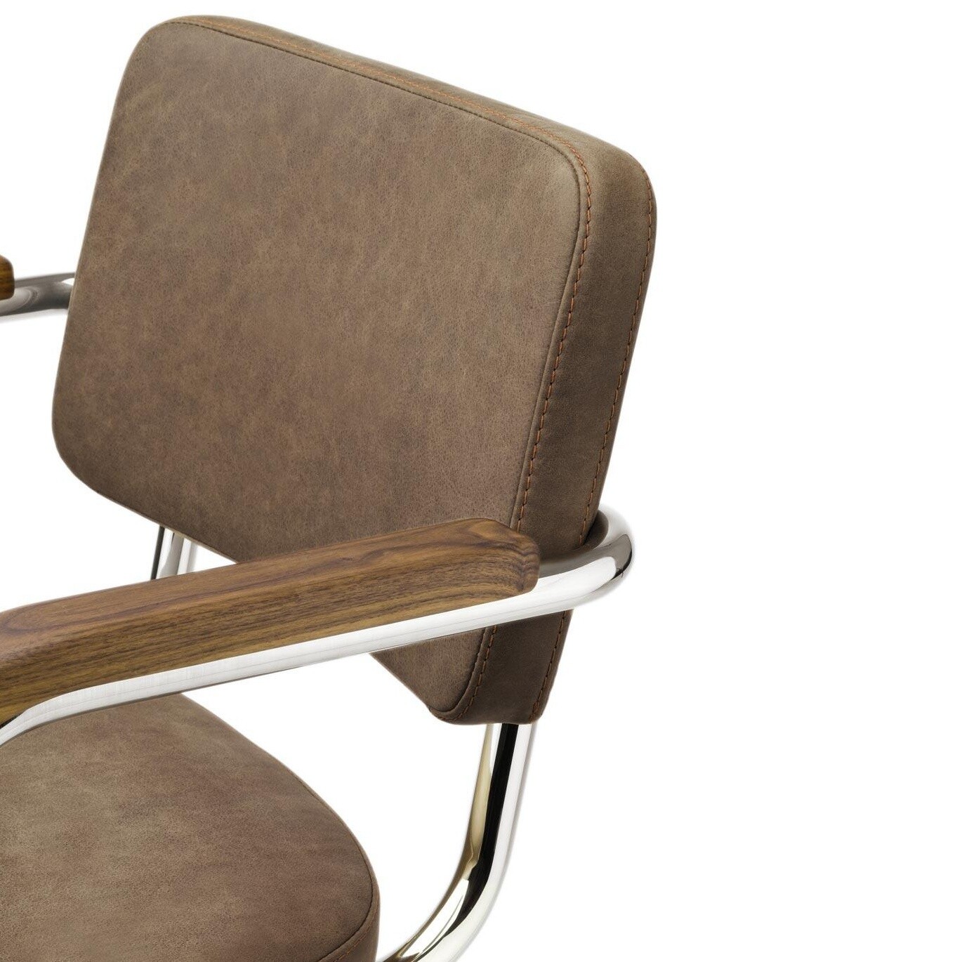 S 64 PV Pure Materials Cantilever Armchair Walnut