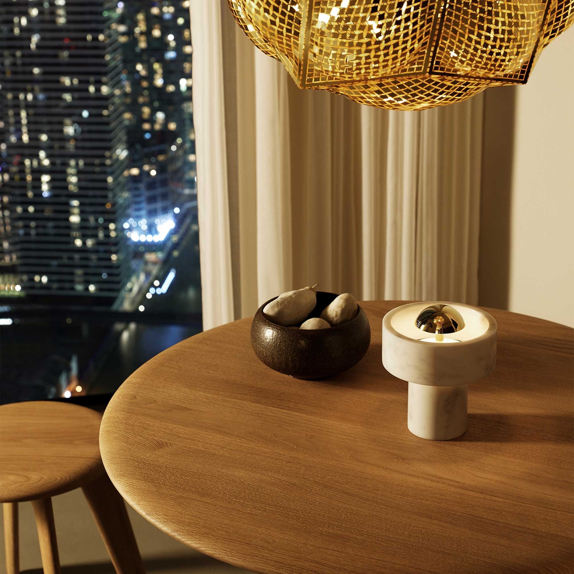 Stone LED Table Lamp with Battery