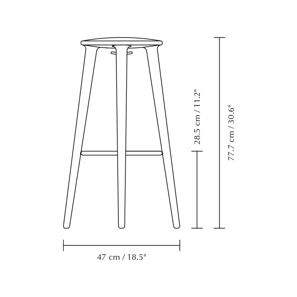 The Socialite Bar Stool H 77.5cm