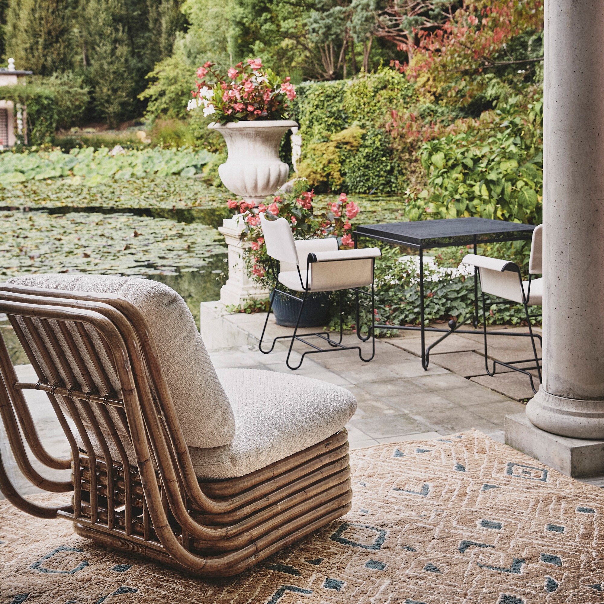 Tropique Outdoor Dining Chair Frame Black