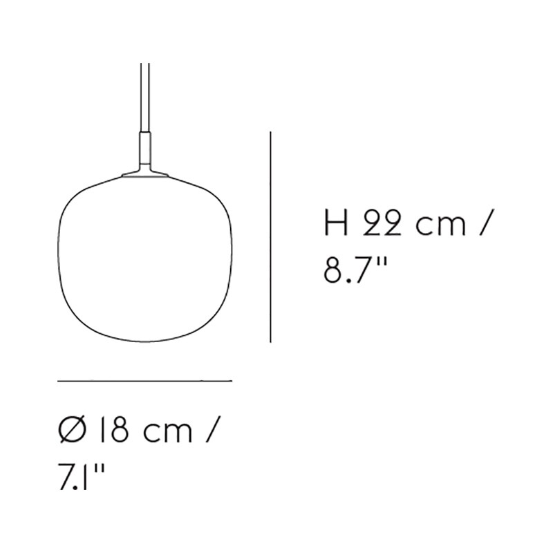Rime Suspension Lamp Ø 18cm