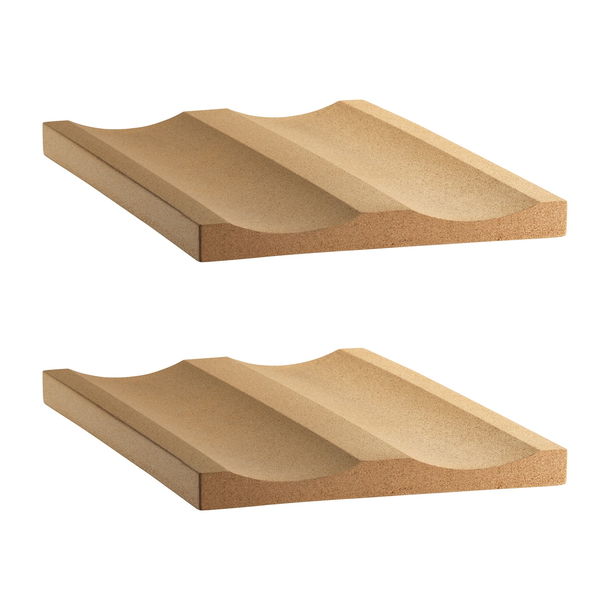 String System Cork Bottle Tray 19x30cm Set of 2