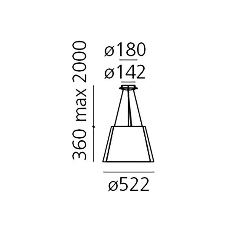 Tolomeo Paralume Outdoor LED Suspension Lamp Ø 52cm