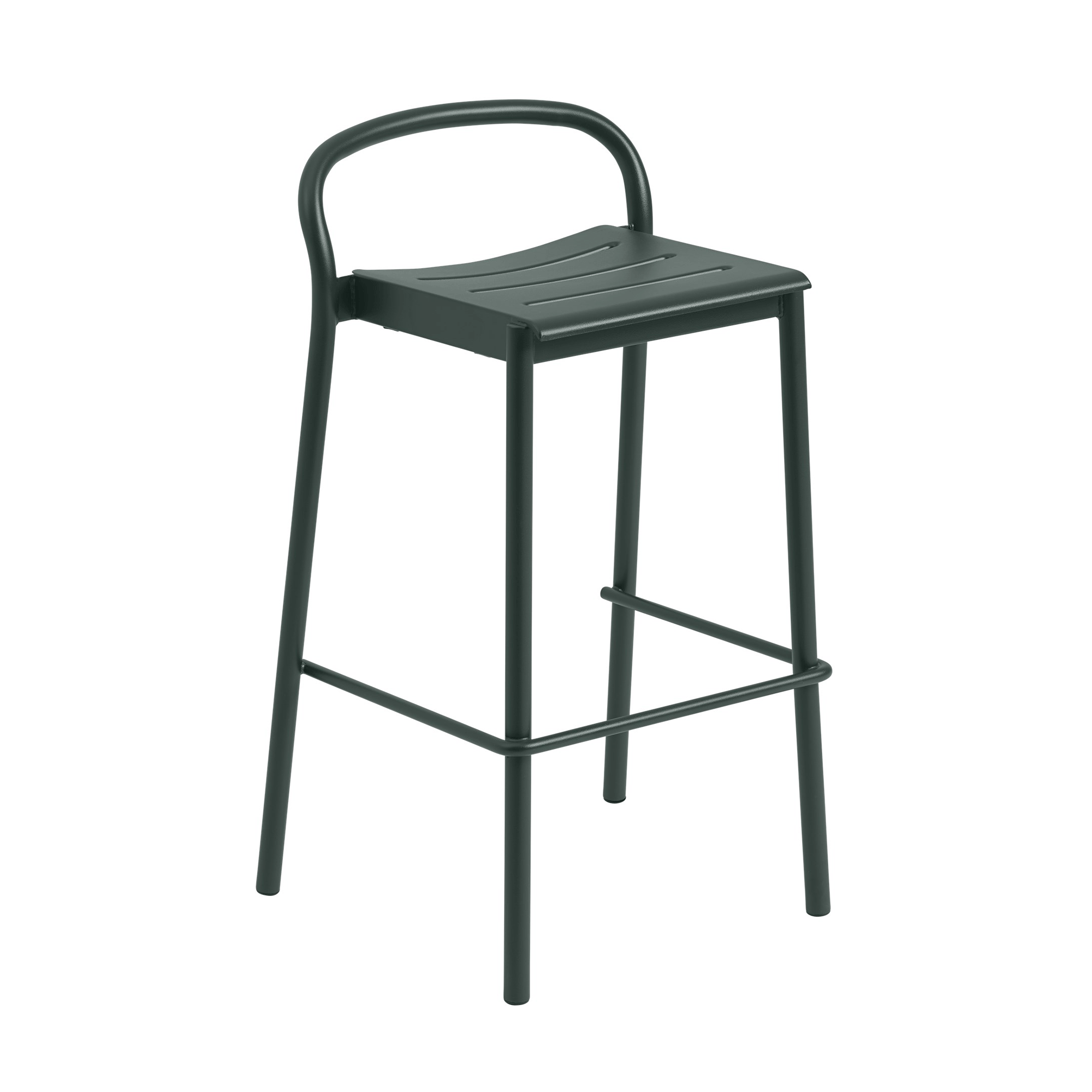 Linear Steel Outdoor Bar Stool H 75cm