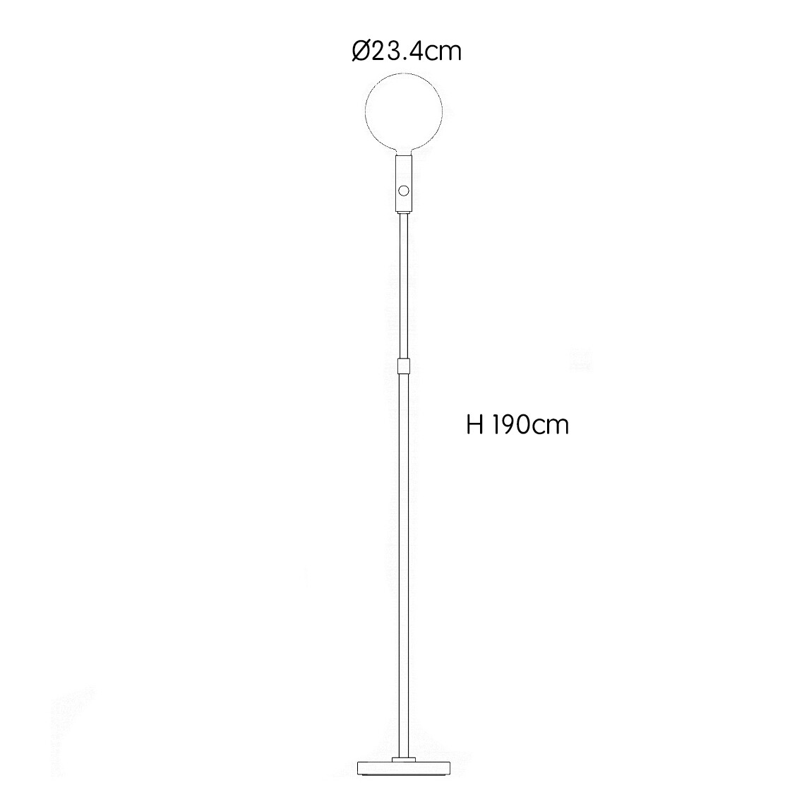 Poise Floor Lamp + Sphere V LED E27 Dim To Warm