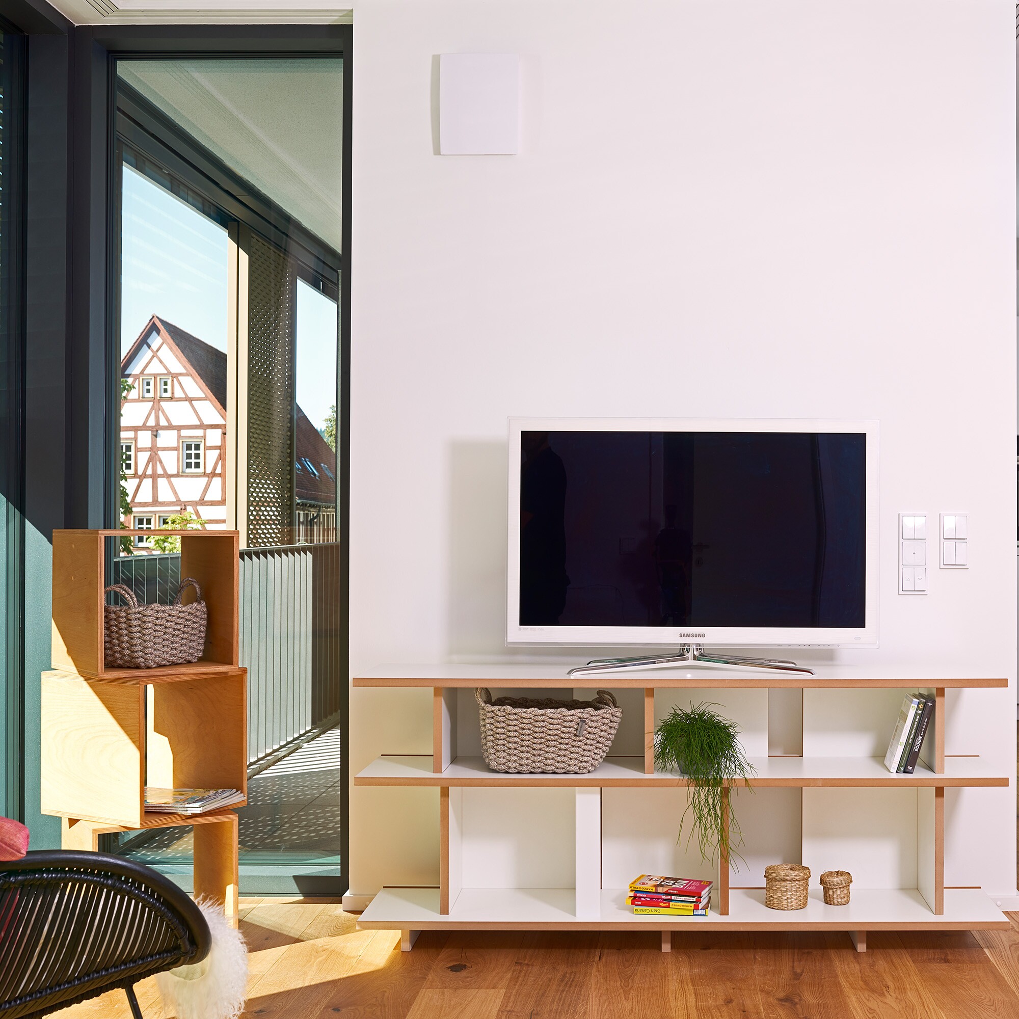 Stell TV Lowboard with LED Lamp 198x37.5x68cm