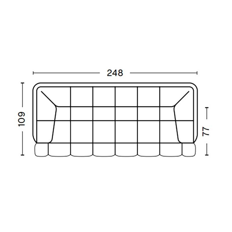 Quilton 3 Seater Sofa 248x109x72cm