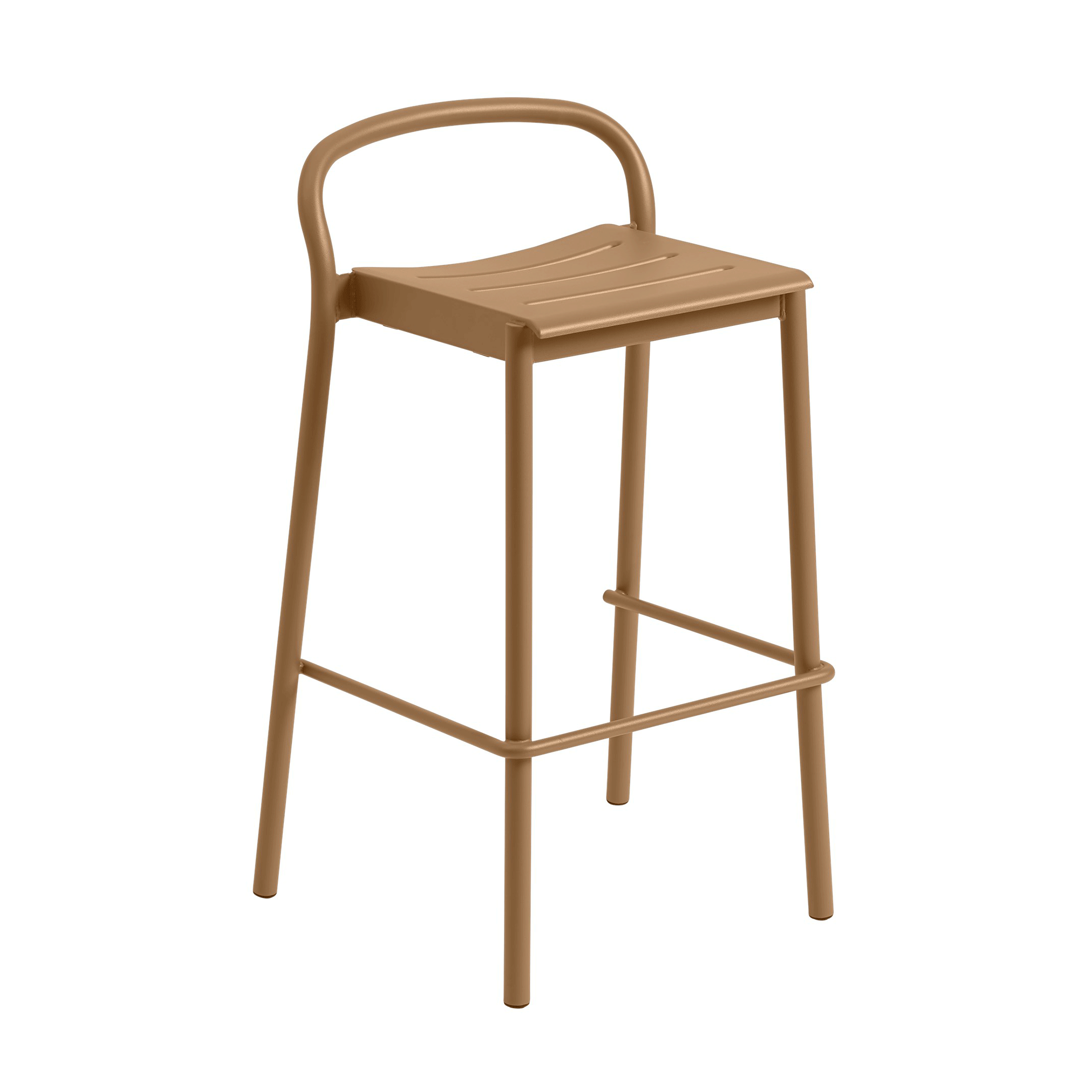 Linear Steel Outdoor Bar Stool H 75cm