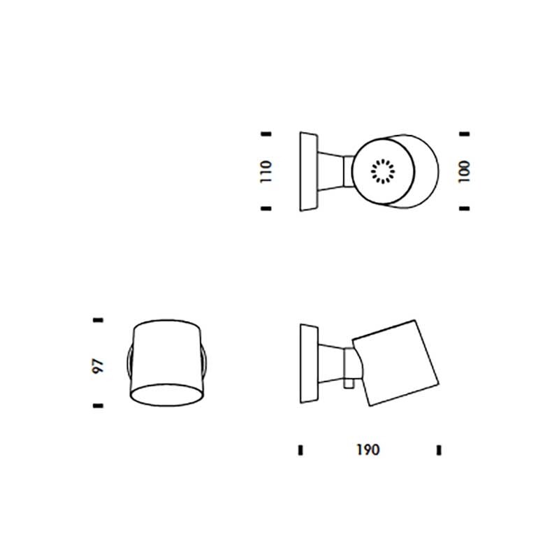 Rise Wall Lamp Hardwired Stainless Steel