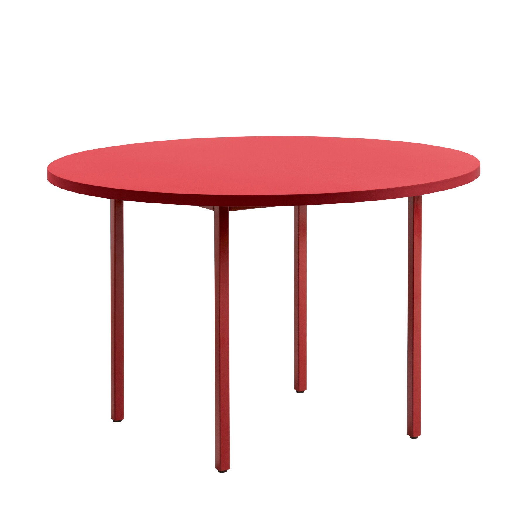 Two-Colour Dining Table Base Maroon Red Ø120cm