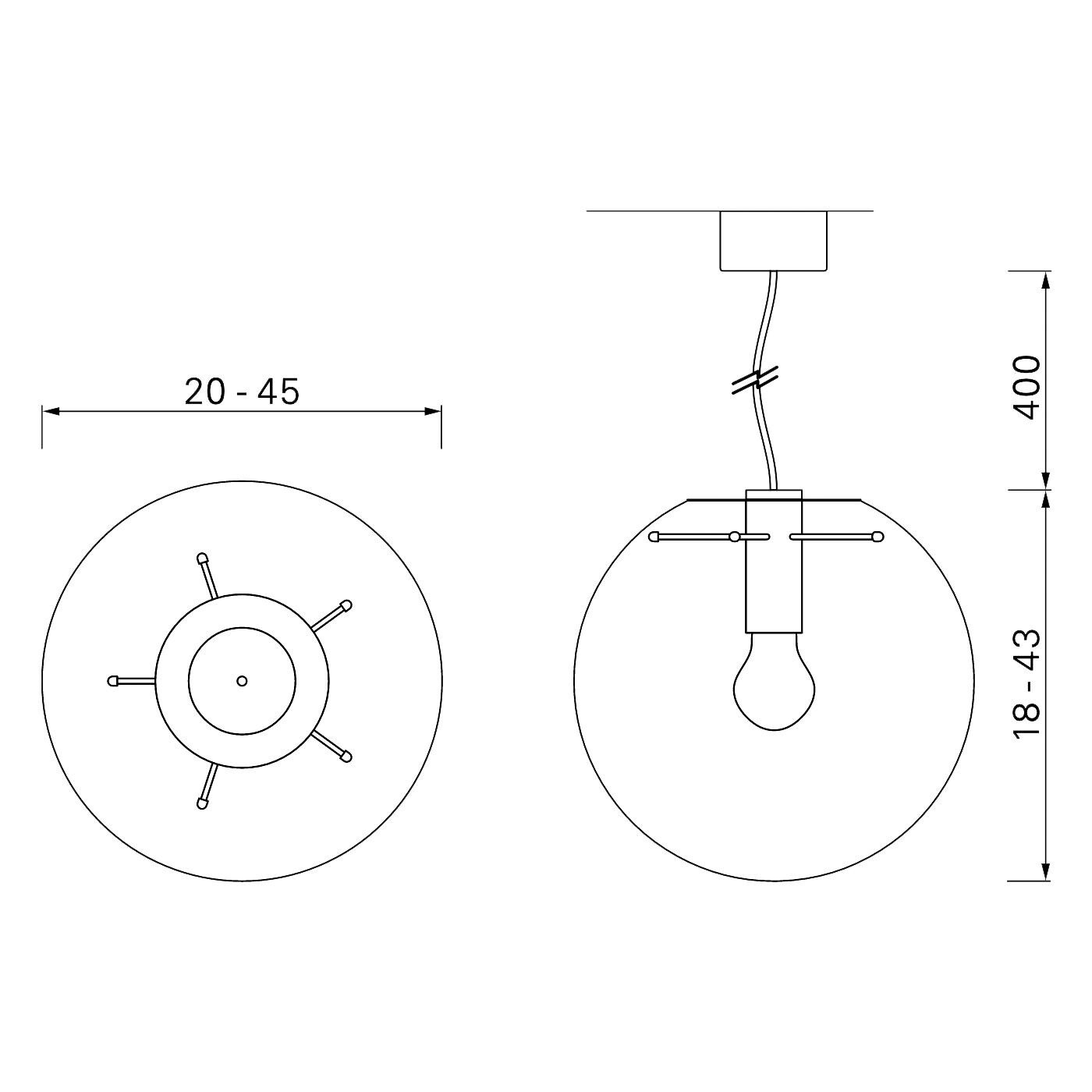 Selene Suspension Lamp Copper