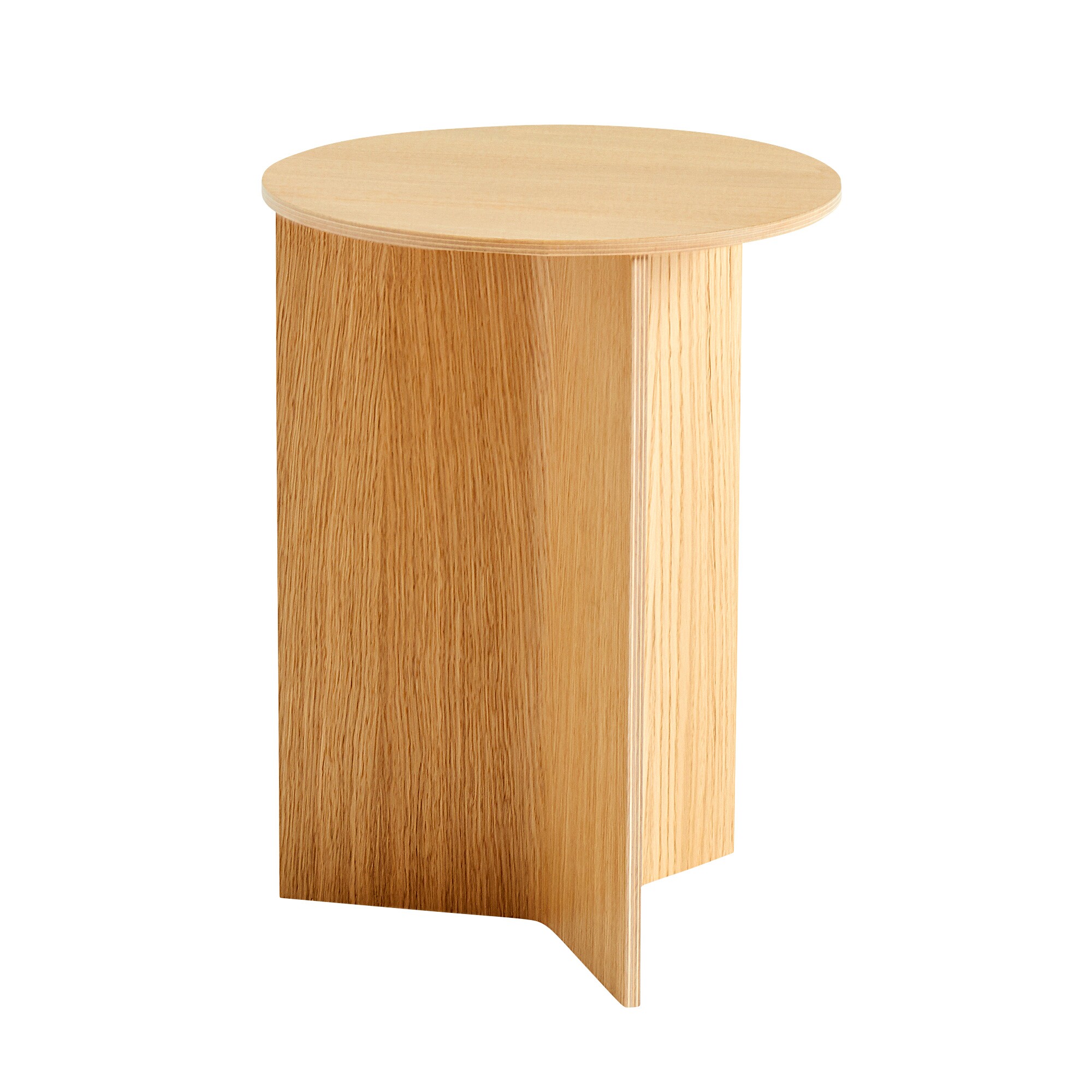 Slit Side Table Wood Round H47cm