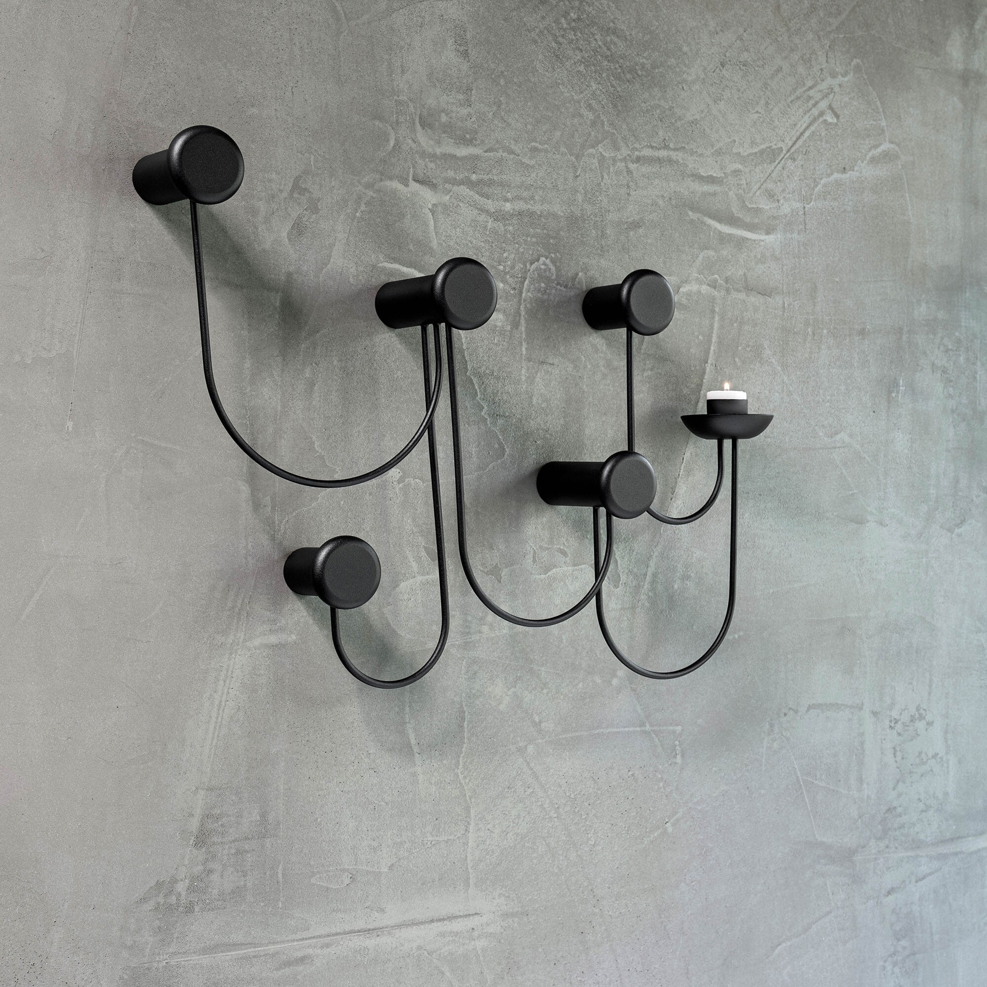 Pina Wall Wardrobe with 5 Hooks