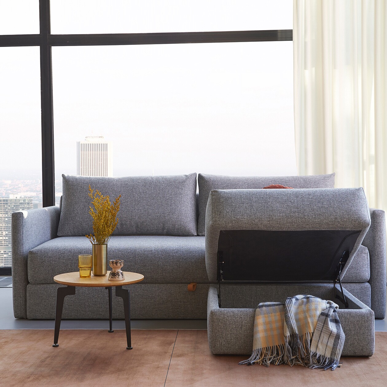 Tripi Sofa Bed with Armrests 227x108cm