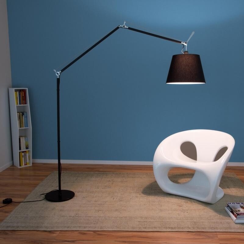Tolomeo Mega Floor Lamp Black With Switch