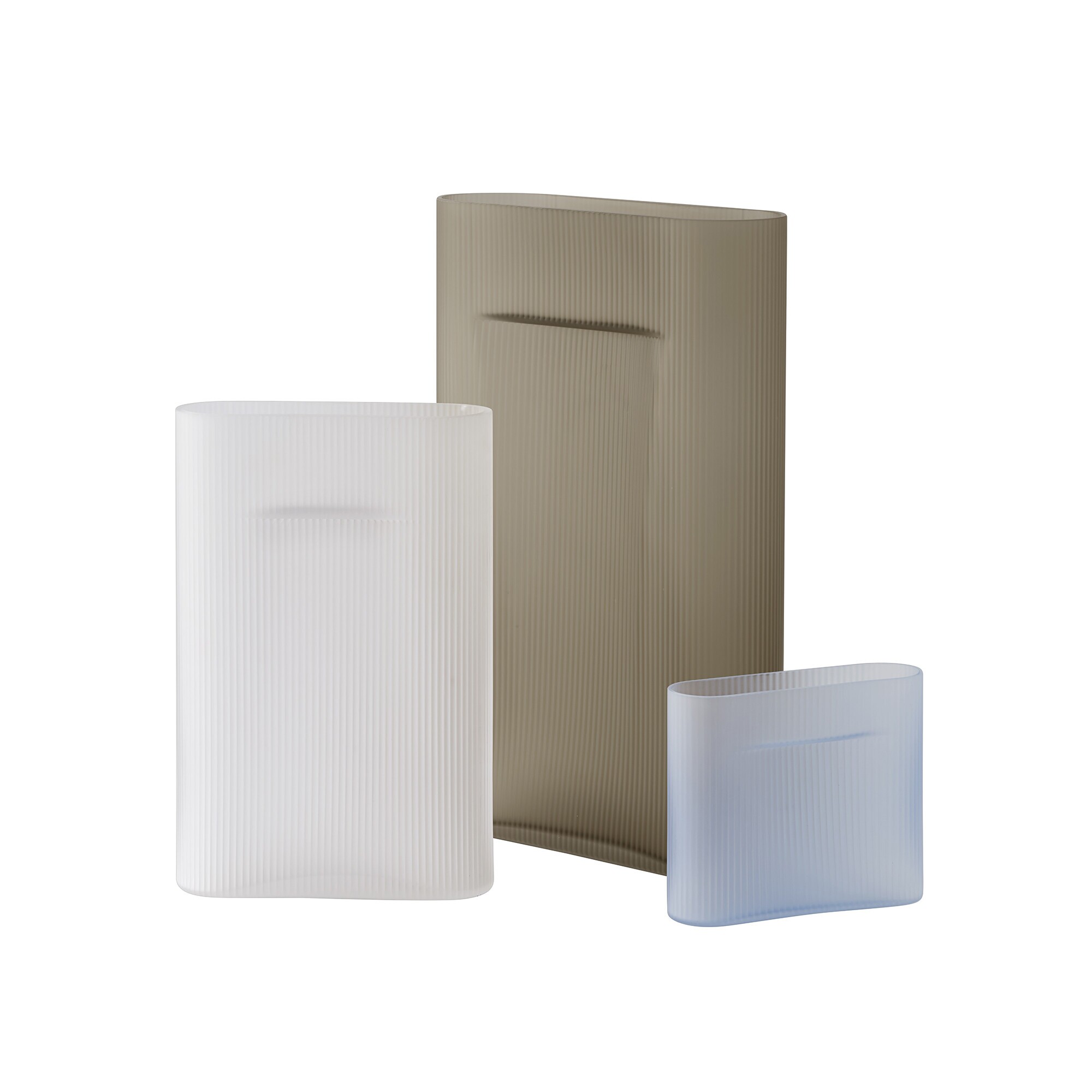 Ridge Vase Glass H 48.5cm