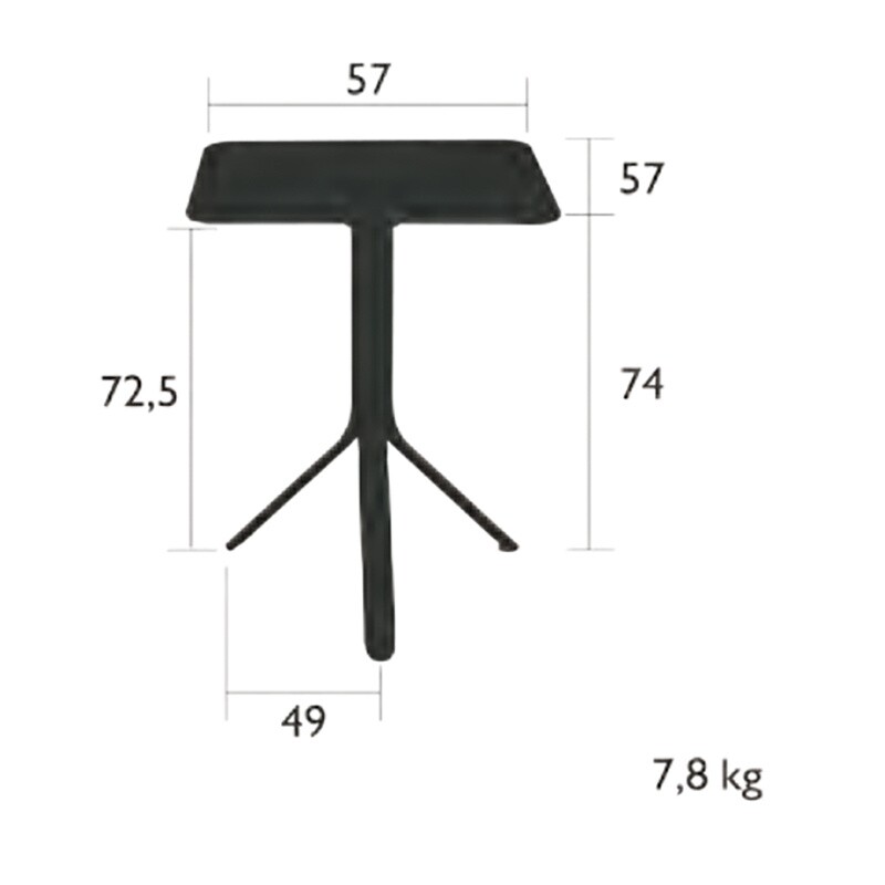 Rest'o Outdoor Table Foldable 57x57cm