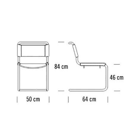 S 33 Pure Materials  Cantilever Chair buffalo leather