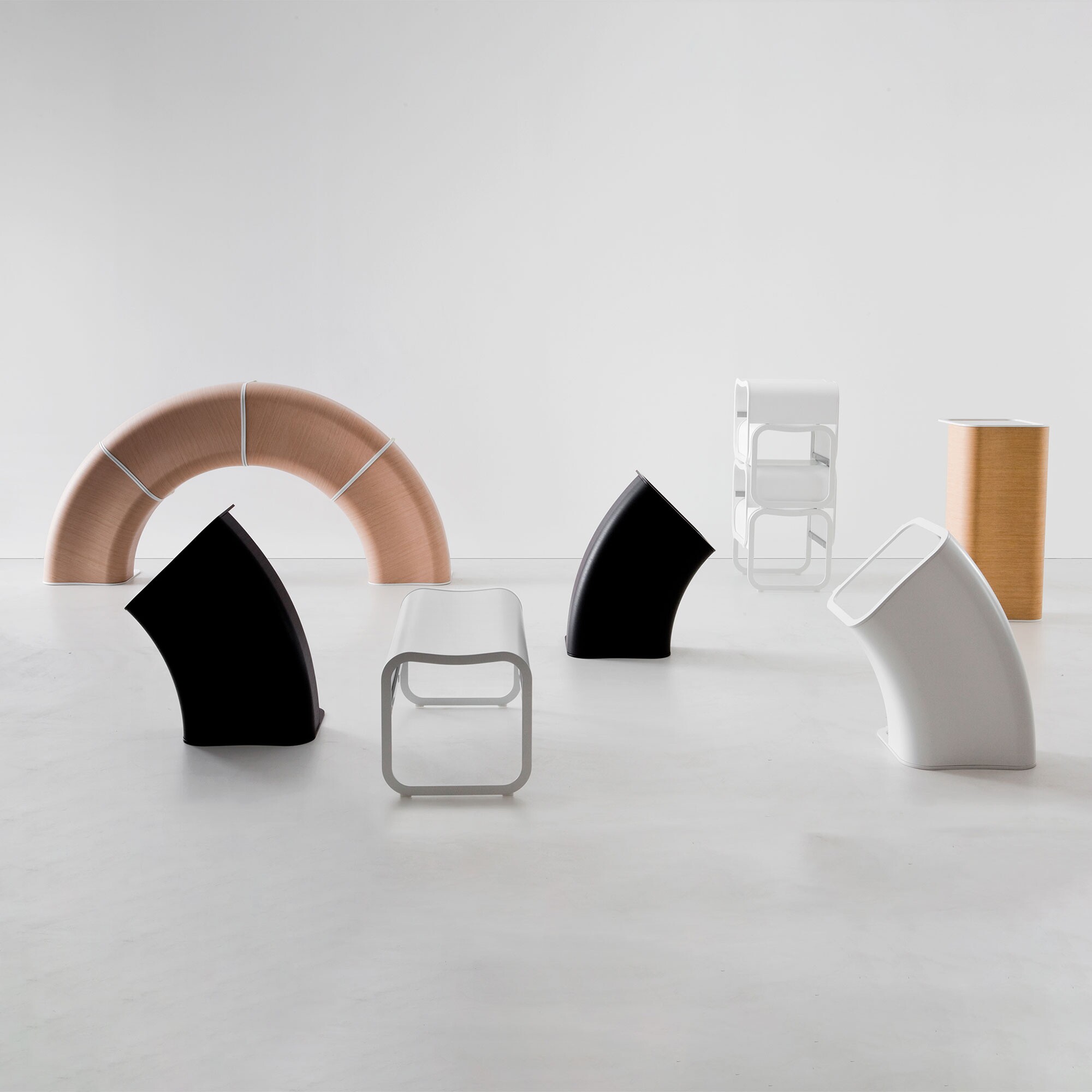 Za-2 S13 Bench Stackable Frame Black