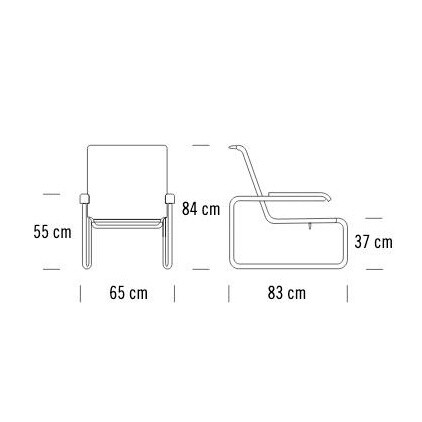 S 35 L Pure Materials Easy Chair Buffalo Leather