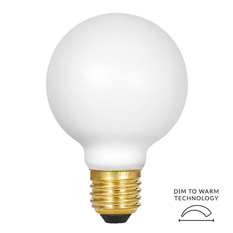 Sphere II LED E27 GLOBE 360° 6W =} 41W Dim To Warm