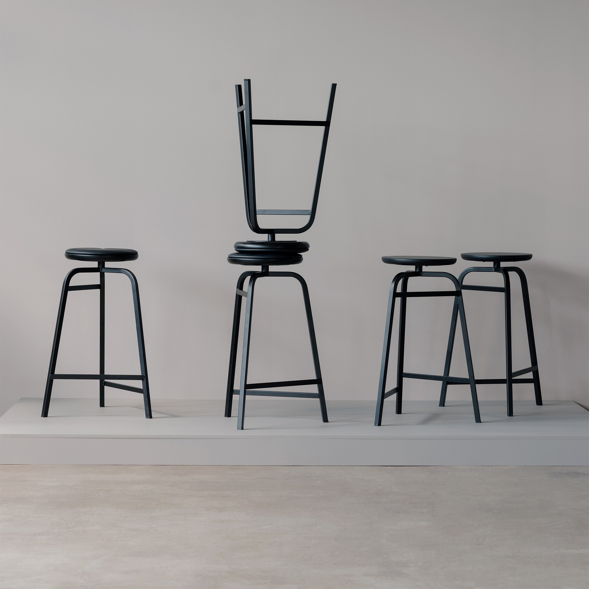 Treble Barstool Seat Surface Oak 65cm