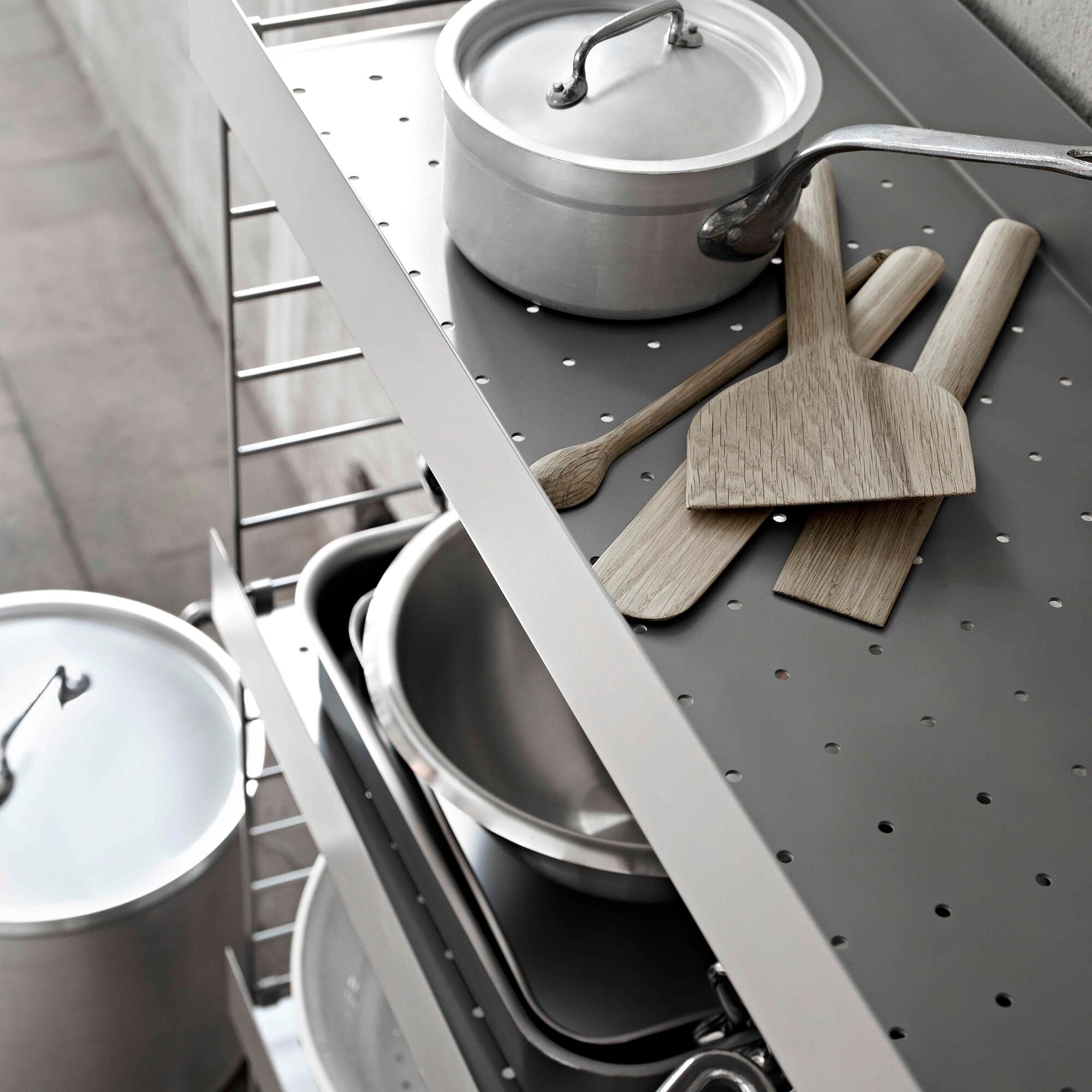 String System Shelf High Edge Steel