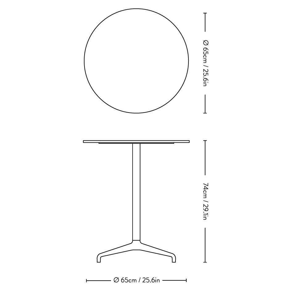Rely ATD5 Garden Table Ø65cm
